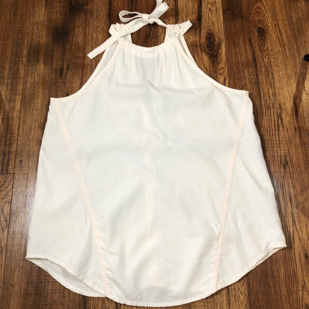 Bella Dahl Cream Halter Tie-Neck Tank